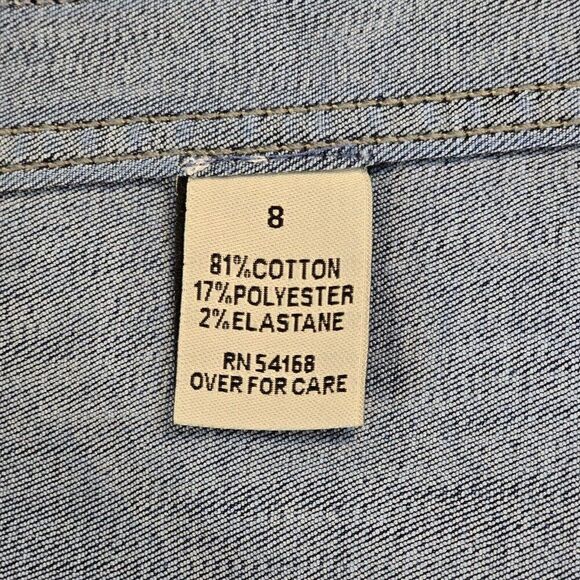 Elliott Lauren One-Button Blazer Stretch Denim Size 8 - Picture 10 of 11